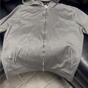 Louis Vuitton Gray and White Hoodie